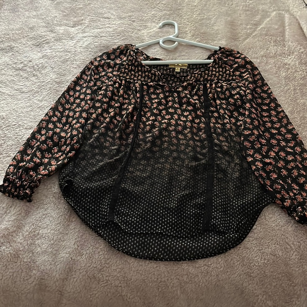 Floral sheer blouse
